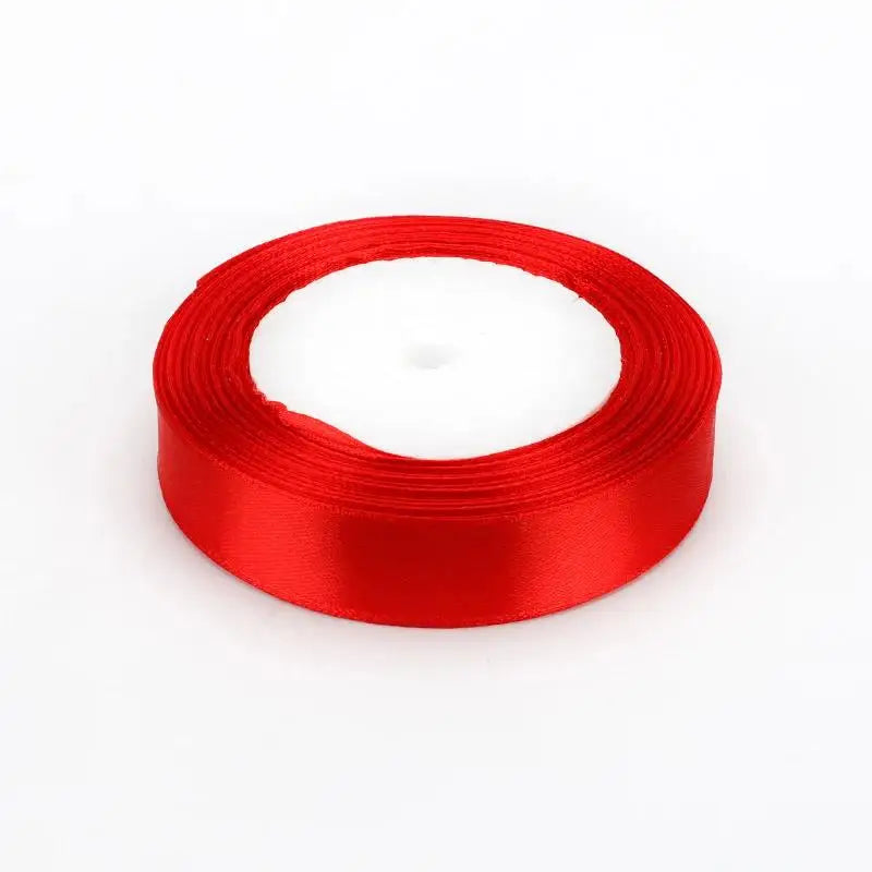 Red Satin Ribbon Wedding Christmas Halloween Party Decoration Gift Wrapping Scrapbooking Supplies DIY Bow Crafts Packing Tape/.，