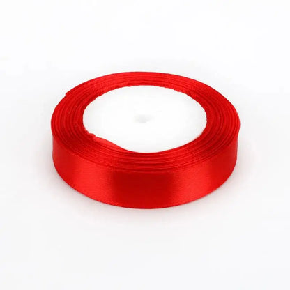Red Satin Ribbon Wedding Christmas Halloween Party Decoration Gift Wrapping Scrapbooking Supplies DIY Bow Crafts Packing Tape/.，