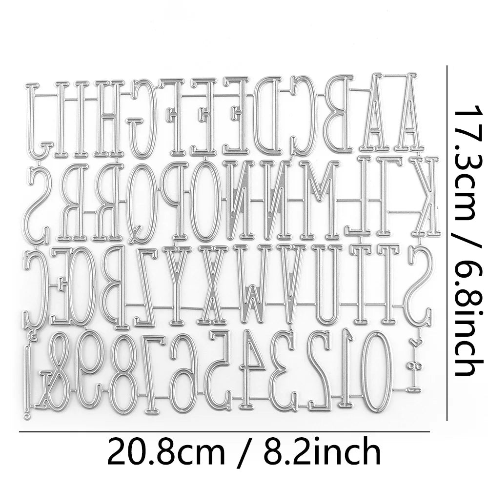 1pc Alphabet & Number Metal Cutting Dies For DIY Card Making Scrapbooking Photo Album Crafting Supplies Template Die Cuts