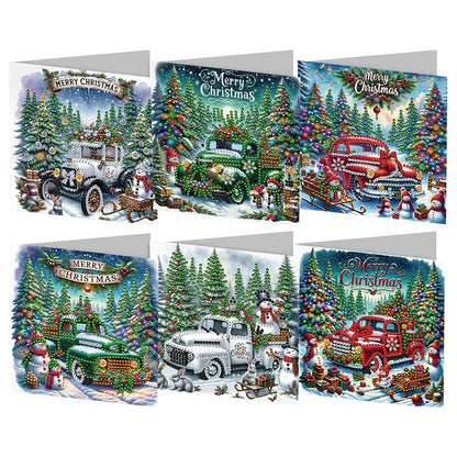 6/12pc DIY Diamond Painting Kits Greeting Card