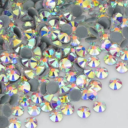 QIIY SS6-SS20 1440Pcs Top Glass Crystal Hotfix Rhinestones Flatback Glitter Stones