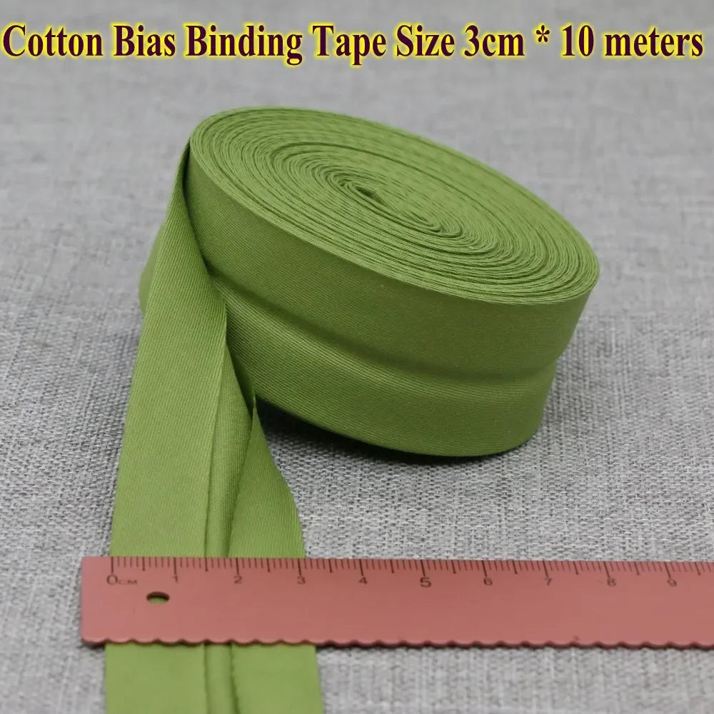 30mm x 10m Cotton Bias Binding Tape DIY Handmade Sewing for Children's clothing quilts tablecloth edge strip