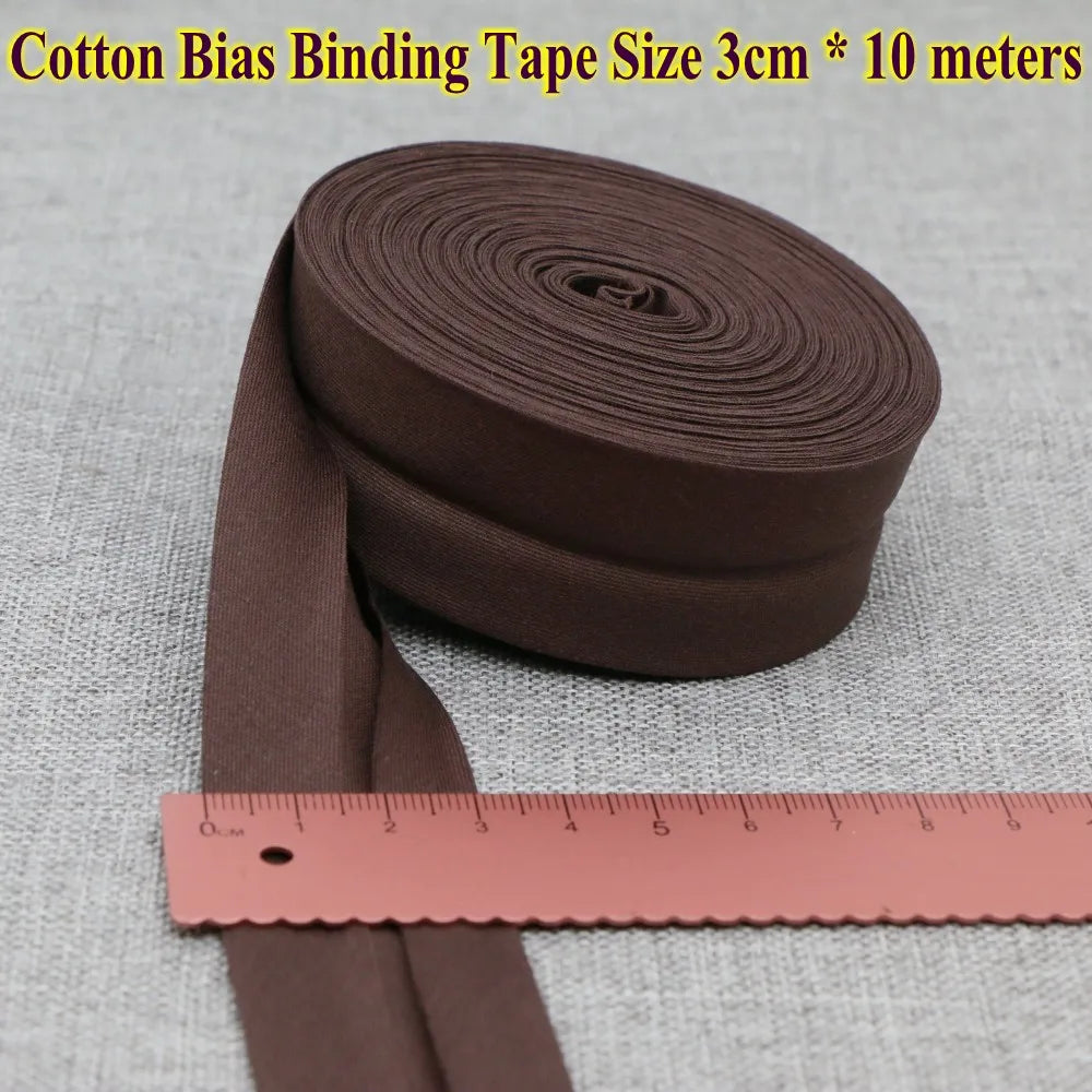 30mm x 10m Cotton Bias Binding Tape DIY Handmade Sewing for Children's clothing quilts tablecloth edge strip
