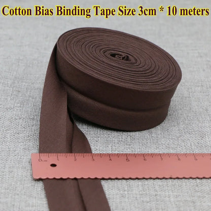 30mm x 10m Cotton Bias Binding Tape DIY Handmade Sewing for Children's clothing quilts tablecloth edge strip