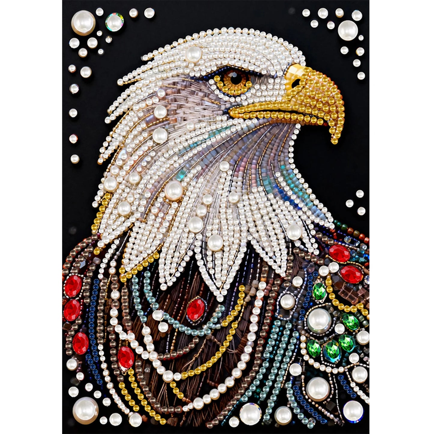 Animal Special Shaped 5D DIY Partial Drill Pearl Gem Diamond Art Painting Kit for Adults Beginners Home Decor 11.81x15.75in