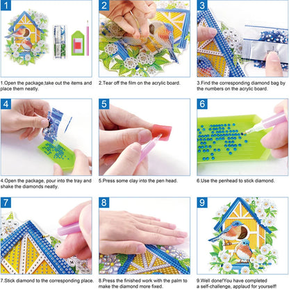 2D Flat Gnome Print DIY Desktop Diamond Art Kits