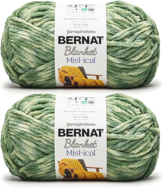 Super Bulky 300g Polyester Yarn, 2-Pack for Knitting Crocheting Blankets Sweaters