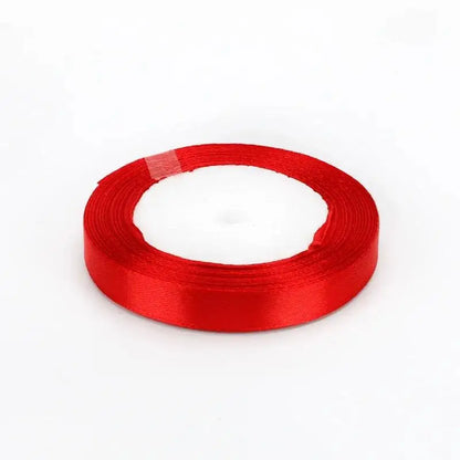 Red Satin Ribbon Wedding Christmas Halloween Party Decoration Gift Wrapping Scrapbooking Supplies DIY Bow Crafts Packing Tape/.，