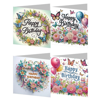 6/12pc DIY Diamond Painting Kits Greeting Card