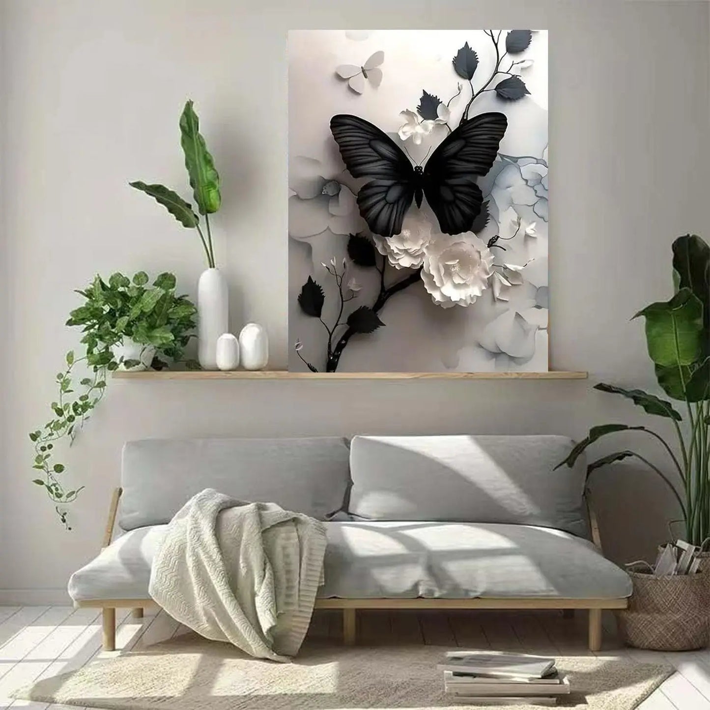 5D Butterfly Flower Diamond Art Kit for Adults