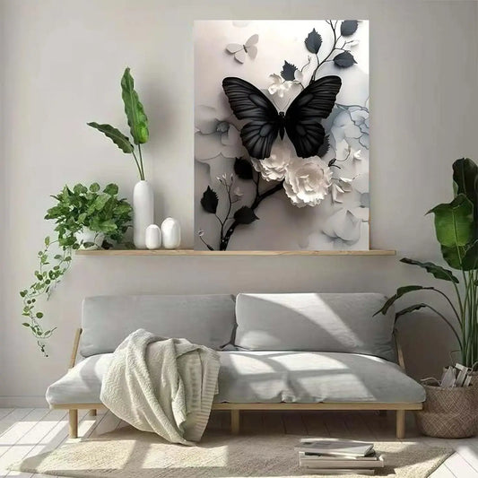 5D Butterfly Flower Diamond Art Kit for Adults
