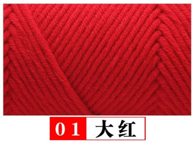 100g Pure Colour Lover Yarn Soft Milk Cotton Yarn Woolen Yarn 8 ply Thread for Knitting Scarf Wool Handmade DIY Scarves Gift