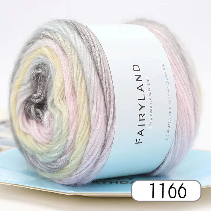 1pc 100g Gradient Rainbow Yarn, Suitable for DIY Crochet and Knitted Warm Sweaters, Scarves, Hats, Shawls, Etc