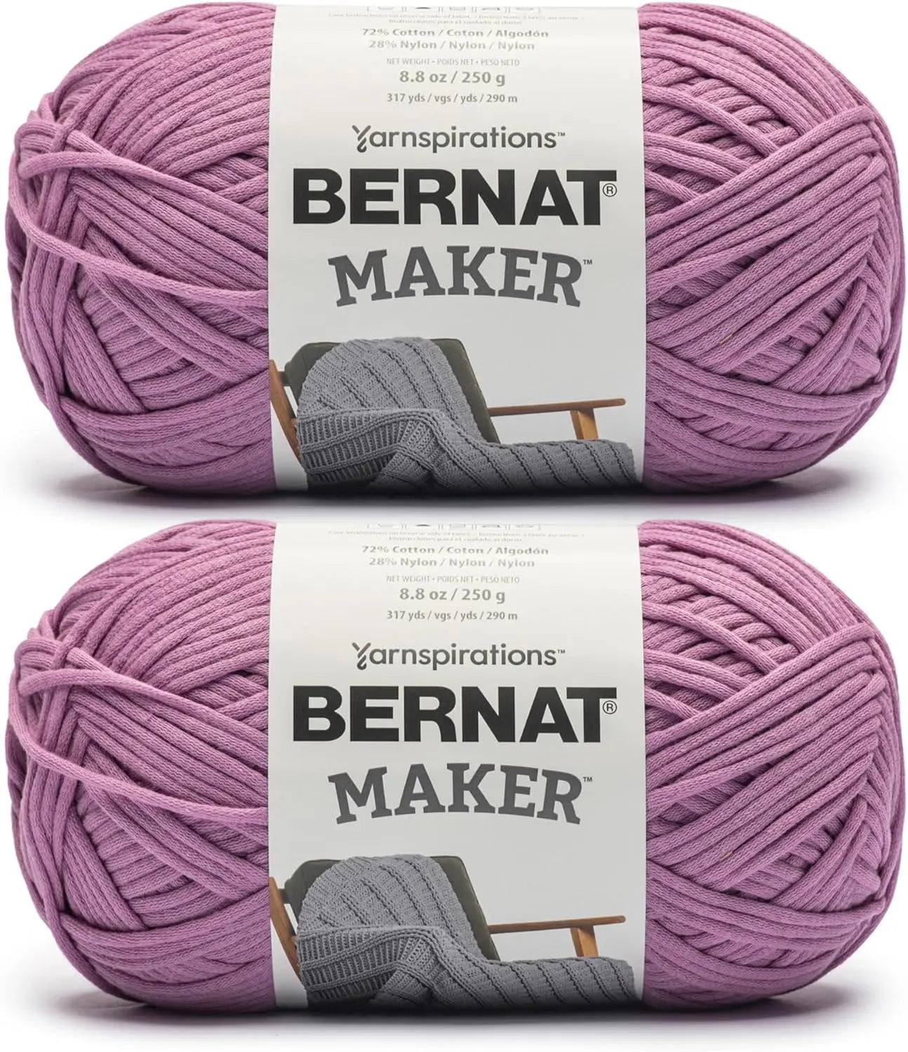 Bulky Cotton Nylon Yarn - 250g/8.8oz, 290m/317yd for Knitting Crochet Amigurumi