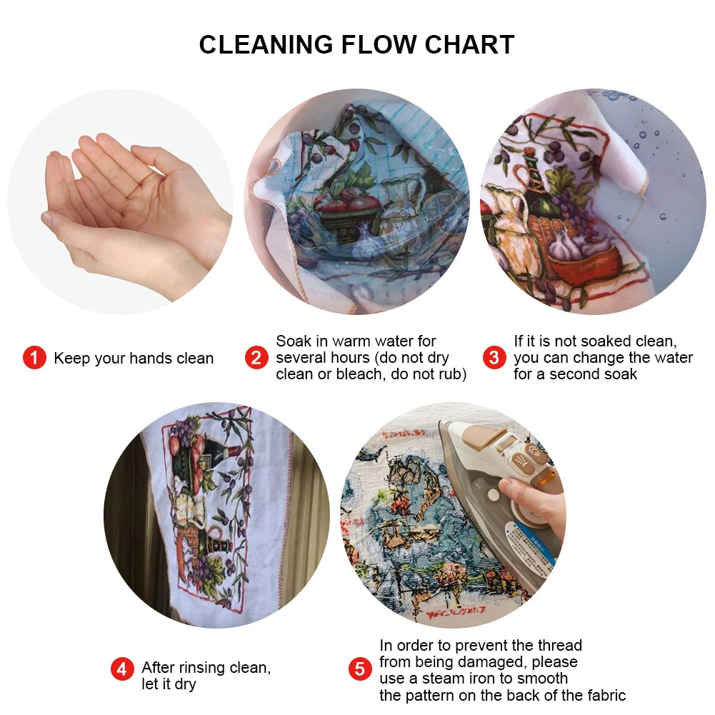 Butterfly Printed Cross Stitch Kit 45x45cm DIY 11CT Thread Art Needlework Decor