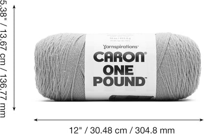Premium Acrylic Yarn, 2-Pack of 453g/16 oz, #4 Worsted Weight, 812 Yards for Knitting and Crochet Projects