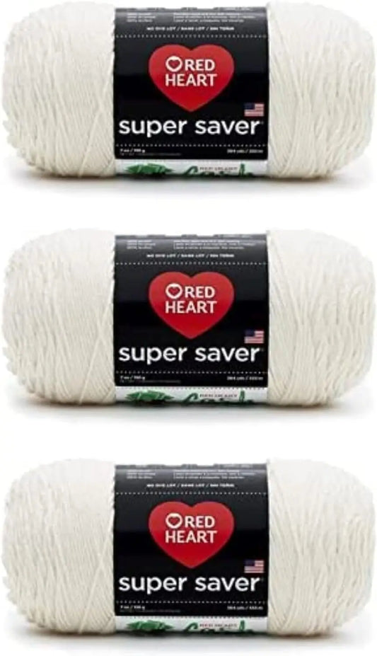3-Pack Acrylic Worsted Yarn - 198g/7oz Each, 364 Yards, Perfect for Knitting and Crochet Projects