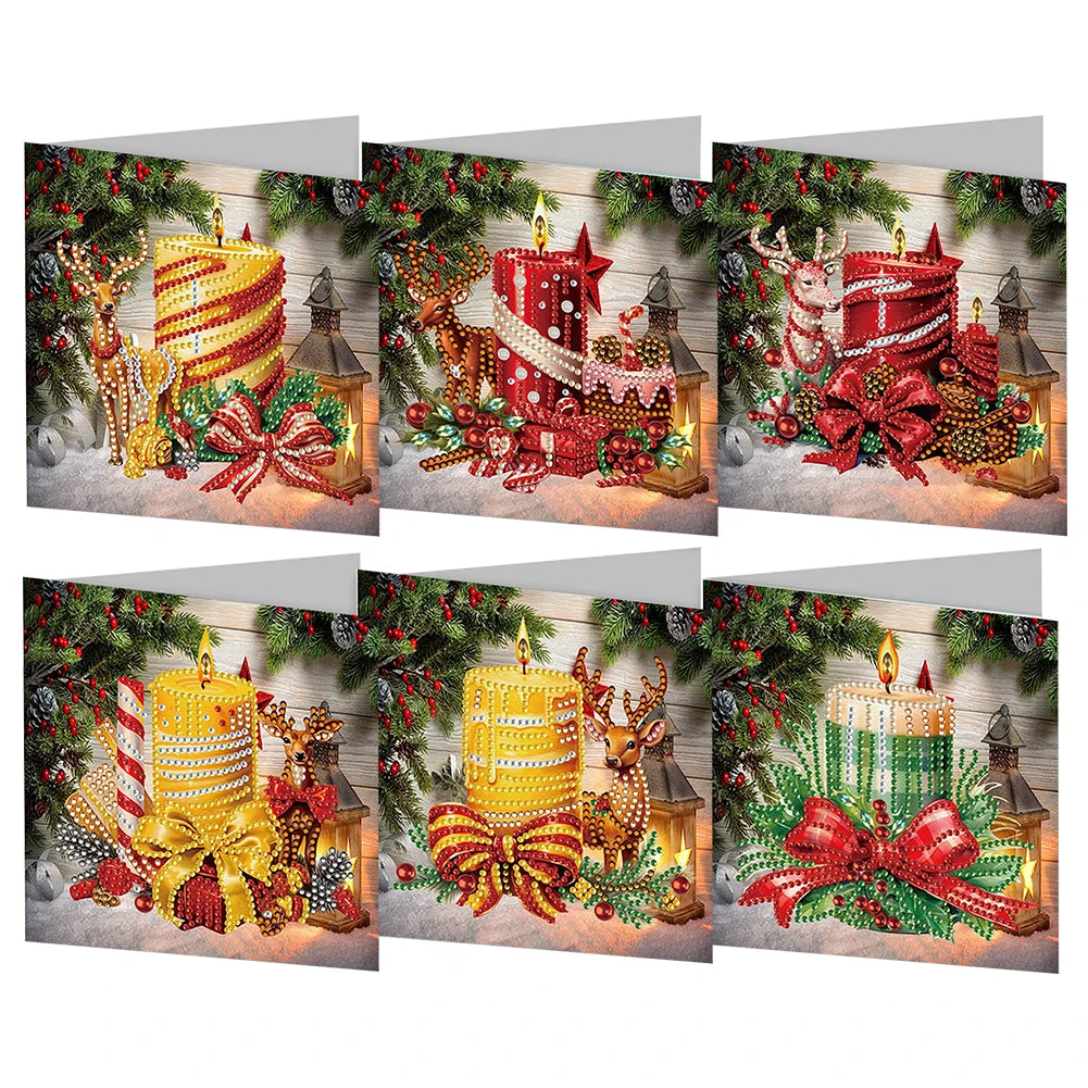 6/12pc DIY Diamond Painting Kits Greeting Card