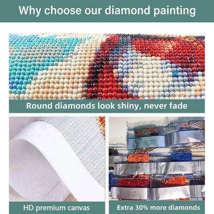 Floral Butterfly Diamond Painting Kit for Adults Beginners,  12x16 Inch