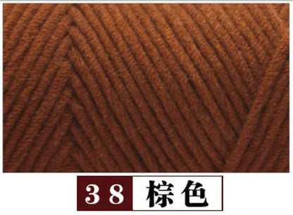 100g Pure Colour Lover Yarn Soft Milk Cotton Yarn Woolen Yarn 8 ply Thread for Knitting Scarf Wool Handmade DIY Scarves Gift