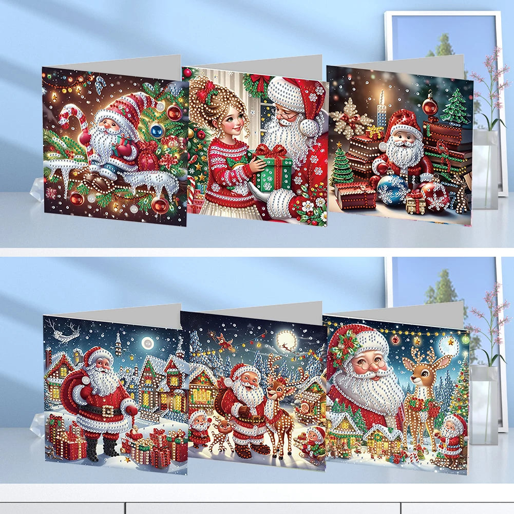 6/12pc DIY Diamond Painting Kits Greeting Card