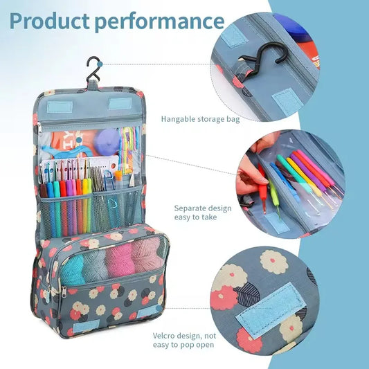 Knitting Crochet Hook Set Home Use Sewing Tool DIY Craft Crochet Knit Markers Needles Tools Weaving Accessories With Bag