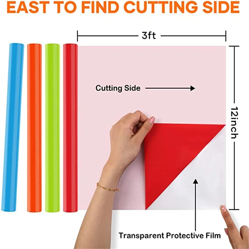 HTVRONT 20 Pack 12inX3ft/30X90cm PU Heat Transfer Vinyl Roll for T-shirt Printing DIY Iron on HTV Vinyls Film Easy to Cut