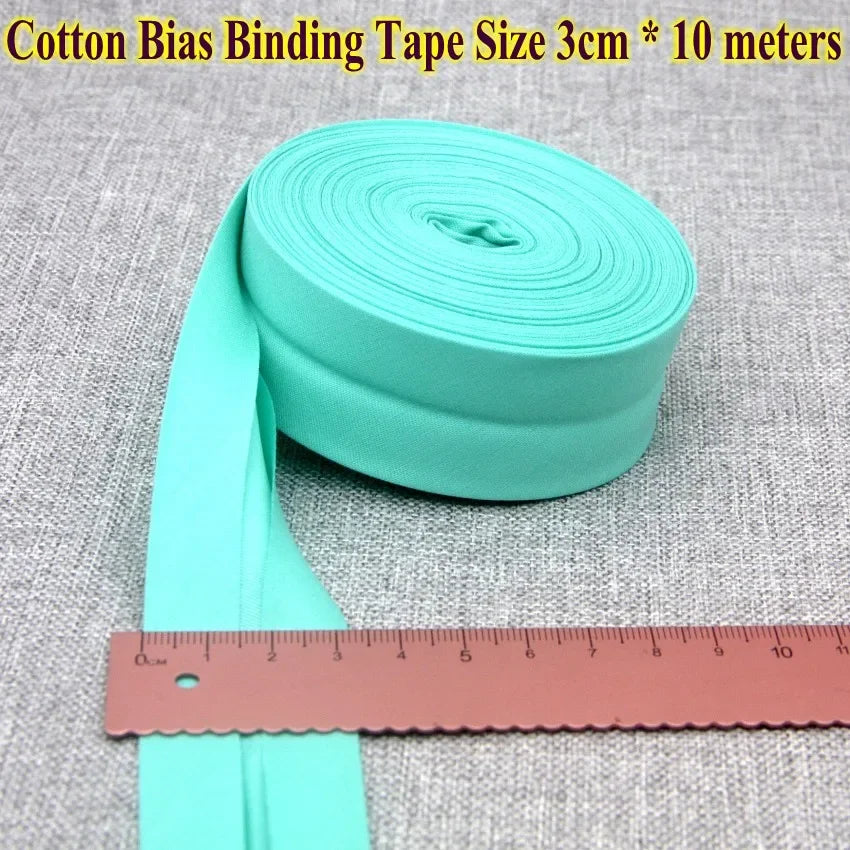 30mm x 10m Cotton Bias Binding Tape DIY Handmade Sewing for Children's clothing quilts tablecloth edge strip