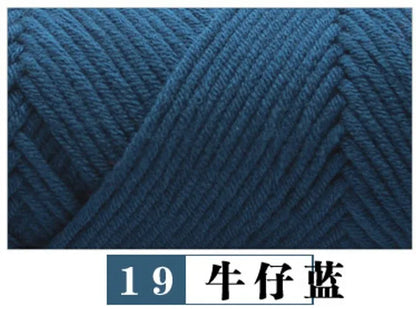 100g Pure Colour Lover Yarn Soft Milk Cotton Yarn Woolen Yarn 8 ply Thread for Knitting Scarf Wool Handmade DIY Scarves Gift