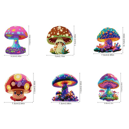 6Pcs Diamond Painting Kits DIY Diamond Art Refrigerator Magnets Diamond Art Magnets DIY Art Crafts for Adults Beginners