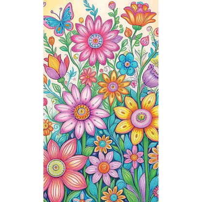 40x70cm Flower 5D DIY Special Shape Crystal Partial Diamond Painting Kit Decor