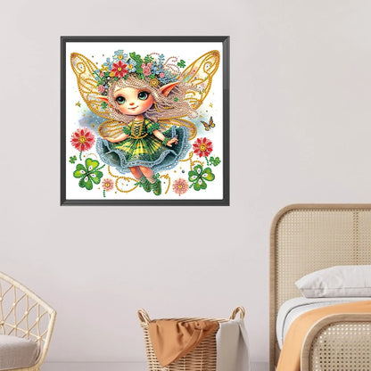 4Pcs 5D DIY Partial Special Shape Drill Diamond Painting Elf Fairy Decor 30x30cm