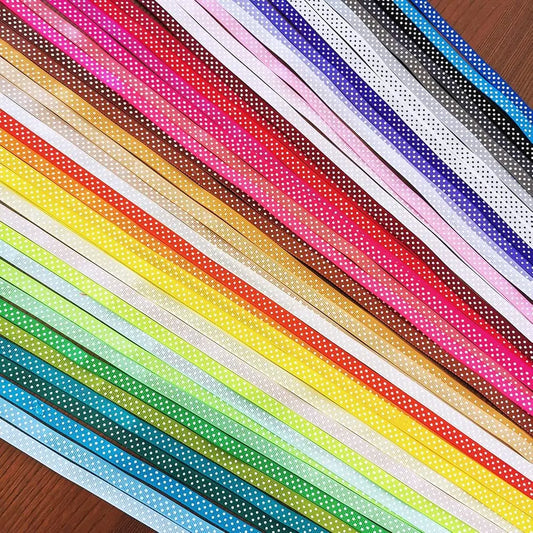 48 Rolls 48 Colors Solid Grosgrain Ribbons Rolls Fabric Ribbons Multicolor Ribbons Decorative Ribbons