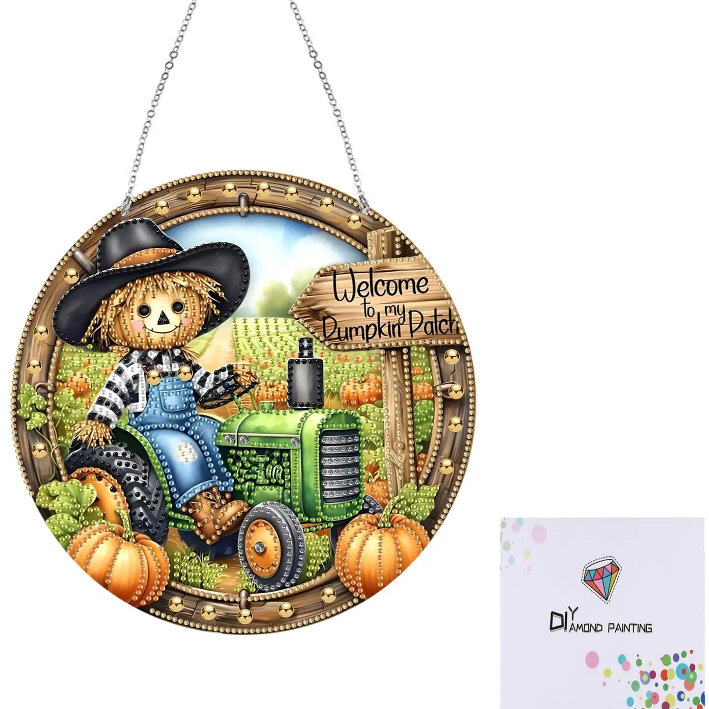 Acrylic Diamond Painting Home Decor 5D DIY Diamond Painting Dots Pendant Rhinestone Diamond Art Window Pendants for Window Decor