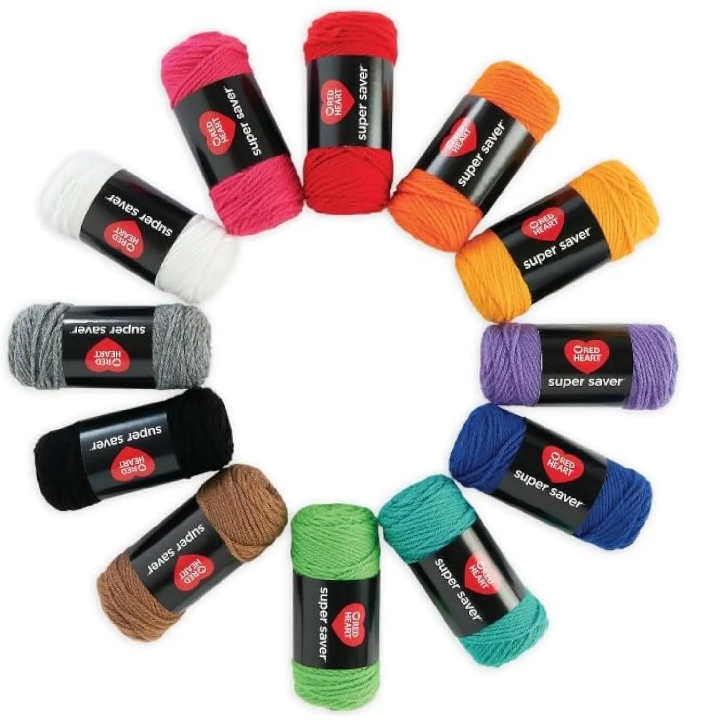 12-Pack Acrylic Yarn Kit for Knitting, Crochet & Amigurumi - 1116 Yards Total