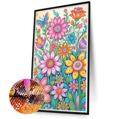 40x70cm Flower 5D DIY Special Shape Crystal Partial Diamond Painting Kit Decor
