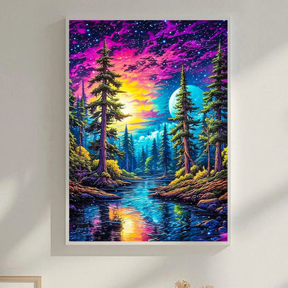 6 Kinds Patterns Diamond Painting Kits Full Round Diamond Painting Landscape Tree DIY 5D Diamond Art Craft Home Wall Decor Gift