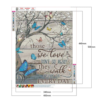 5D Diamond Painting Butterfly Letter Full Round Mosaic Canvas DIY Home Pictures