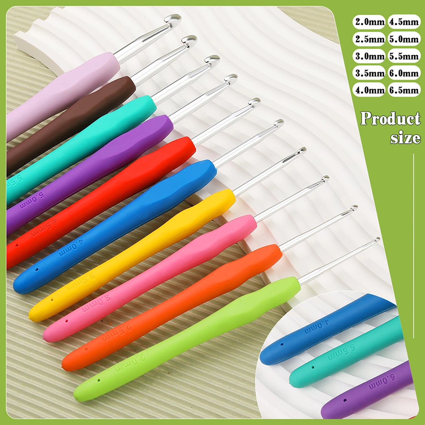 KRABALL Crochet Knitting Hooks Set with Big Eye Yarn Needles and Stitch Markers Clip Knit Tool Kit Accessories for Beginners