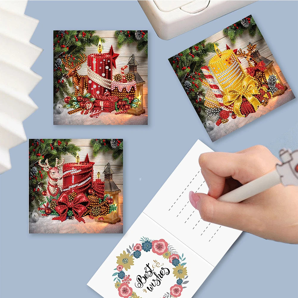 6/12pc DIY Diamond Painting Kits Greeting Card