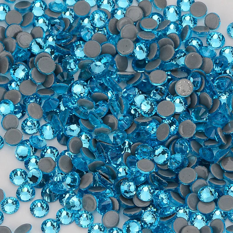 QIIY SS6-SS20 1440Pcs Top Glass Crystal Hotfix Rhinestones Flatback Glitter Stones