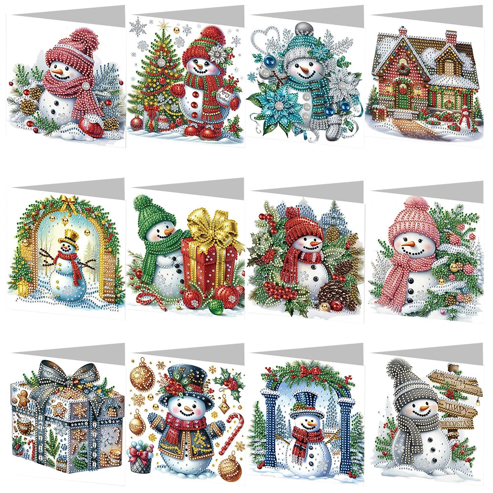 6/12pc DIY Diamond Painting Kits Greeting Card