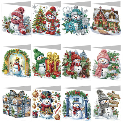6/12pc DIY Diamond Painting Kits Greeting Card