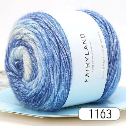 1pc 100g Gradient Rainbow Yarn, Suitable for DIY Crochet and Knitted Warm Sweaters, Scarves, Hats, Shawls, Etc