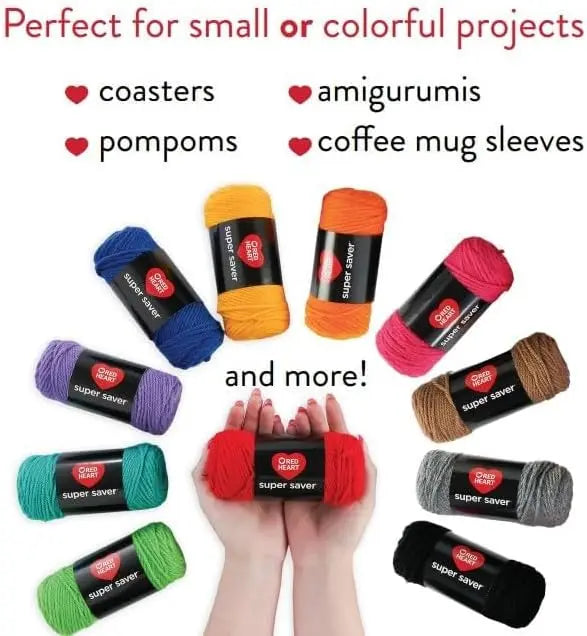 12-Pack Acrylic Yarn Kit for Knitting, Crochet & Amigurumi - 1116 Yards Total