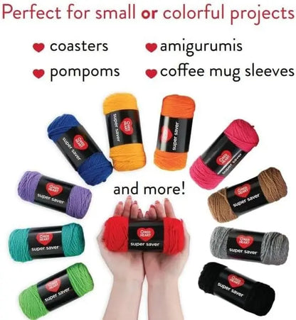 12-Pack Acrylic Yarn Kit for Knitting, Crochet & Amigurumi - 1116 Yards Total