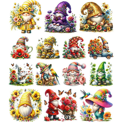Gnome 5D DIY Full Drill Round Diamond Painting Kit for Home Wall Decoration