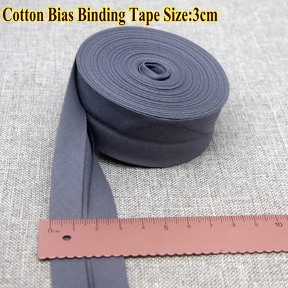 30mm x 10m Cotton Bias Binding Tape DIY Handmade Sewing for Children's clothing quilts tablecloth edge strip