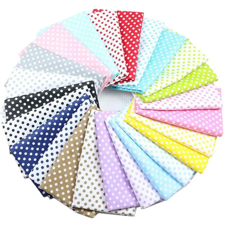 Polka dot print 100% cotton fabric sold by the meter, DIY patchwork, quilt fabric, bedding, bed sheets, pillow decoration