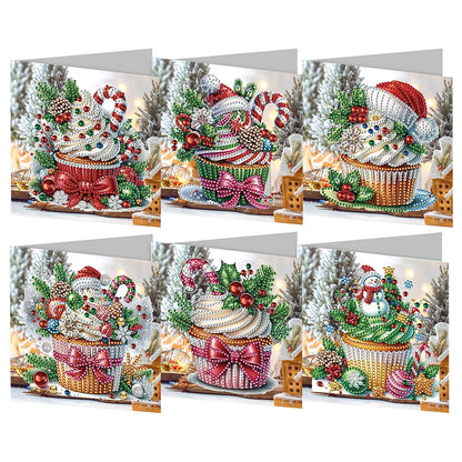 6/12pc DIY Diamond Painting Kits Greeting Card